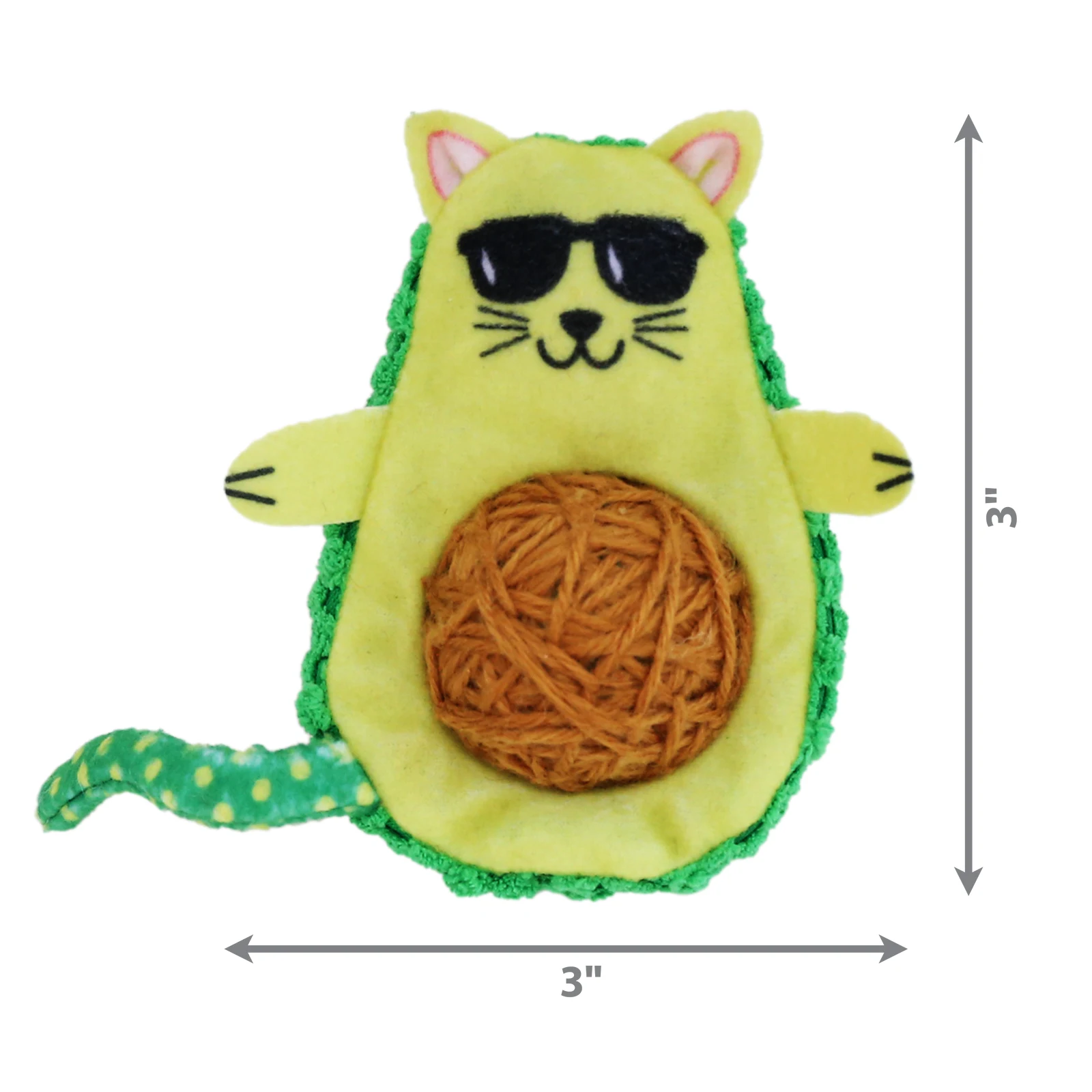 [kong_gato_juguete_wrangler_aguacate] KONG GATO JUGUETE WRANGLER AGUACATE