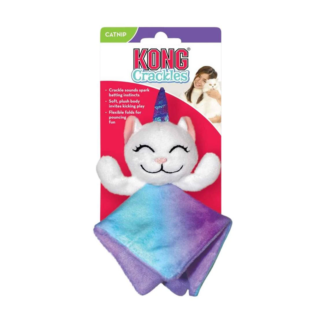 [kong_gato_juguete_crackles_gato_unicornio] KONG GATO JUGUETE CRACKLES GATO UNICORNIO