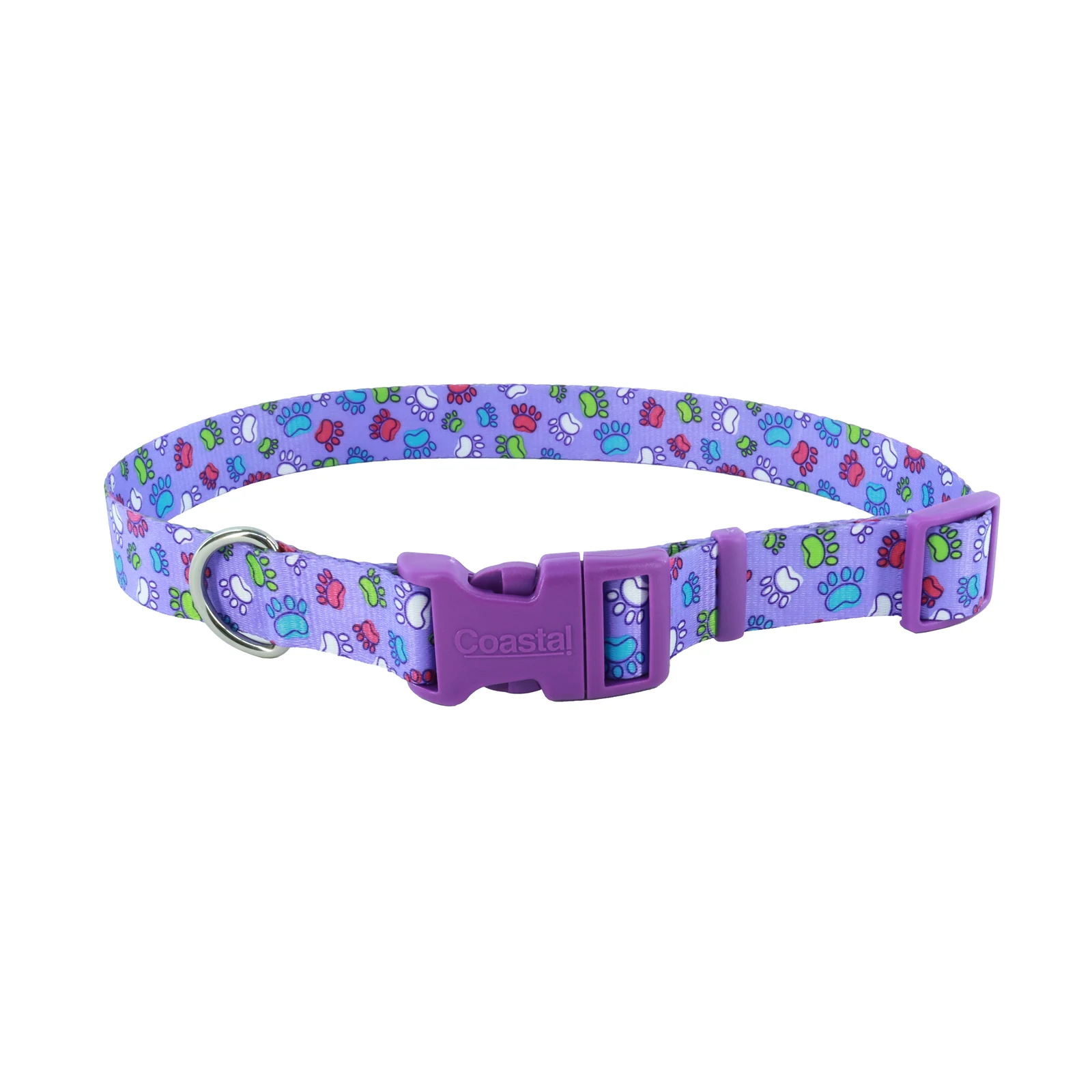 COASTAL PERRO COLLAR STYLES HUELLAS MORADO (XS)