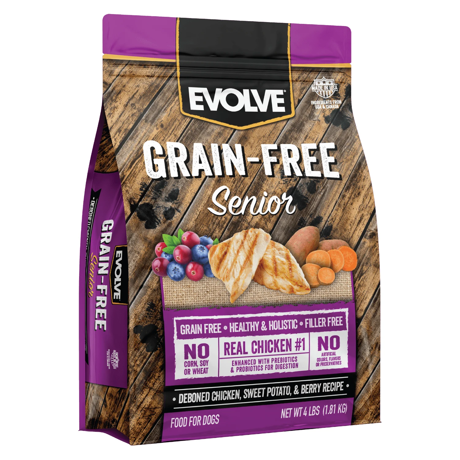 EVOLVE DOG GRAIN FREE SENIOR CHICKEN (14 LBS (6.35 KG))