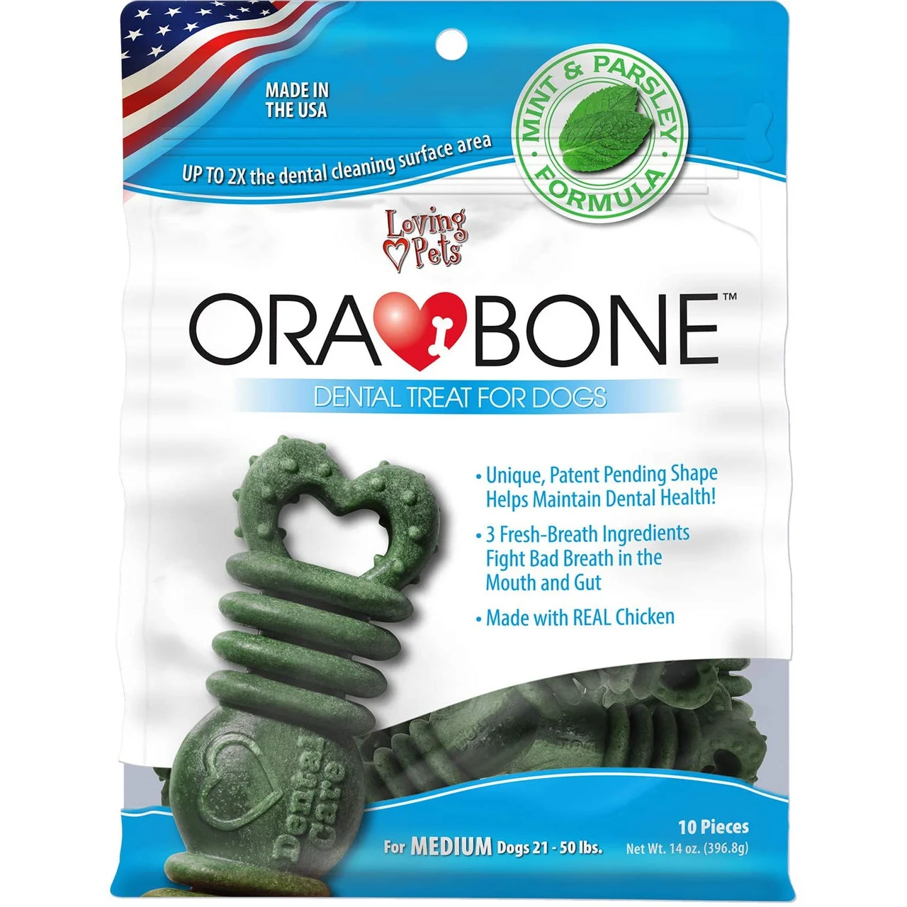 LOVING PETS ORABONE DENTAL TREAT BOLSA