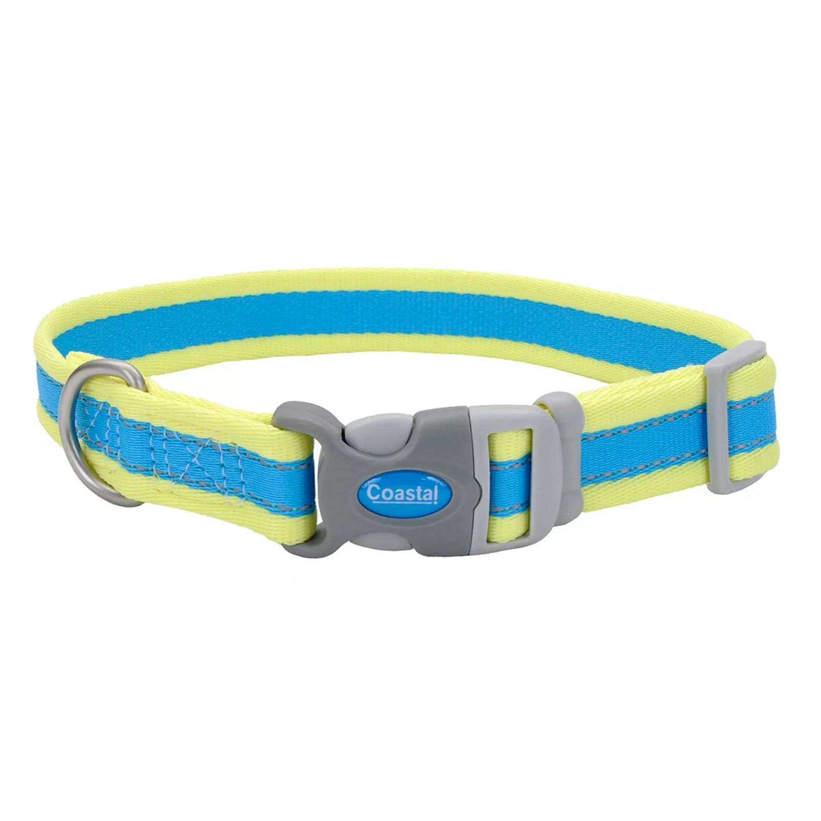 COASTAL PERRO COLLAR PRO AZUL CON AMARILLO NEON (S)