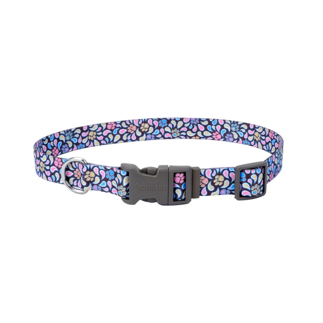 COASTAL PERRO COLLAR STYLES HUELLAS CAFÉ