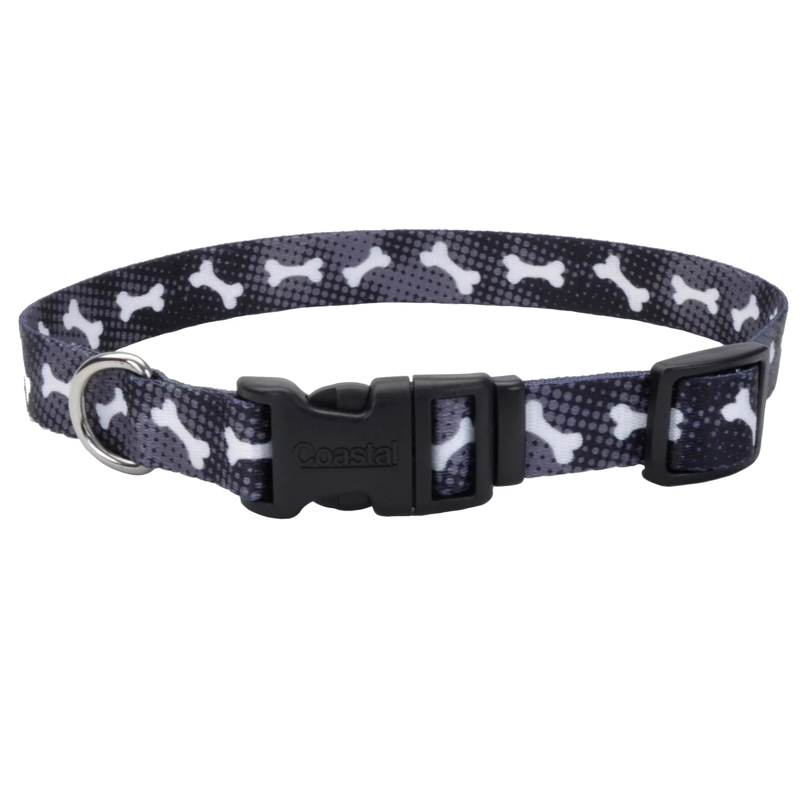 COASTAL PERRO COLLAR STYLES HUESOS NEGRO (S)