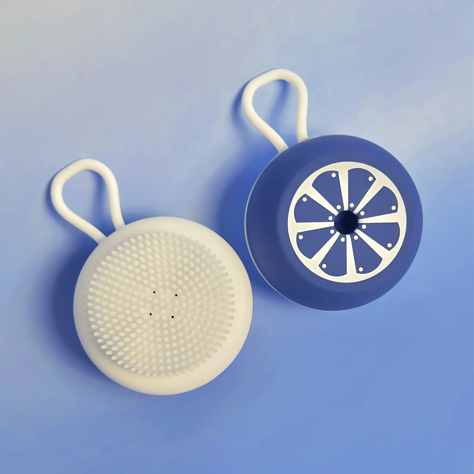 Cepillo de baño limón plana (Azul)