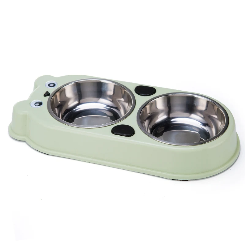 Comedero doble oso (Verde 36.5x 18 x 4.5 cm)