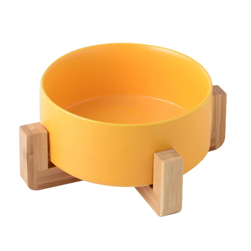Comedero   o bebedero cerámica y madera