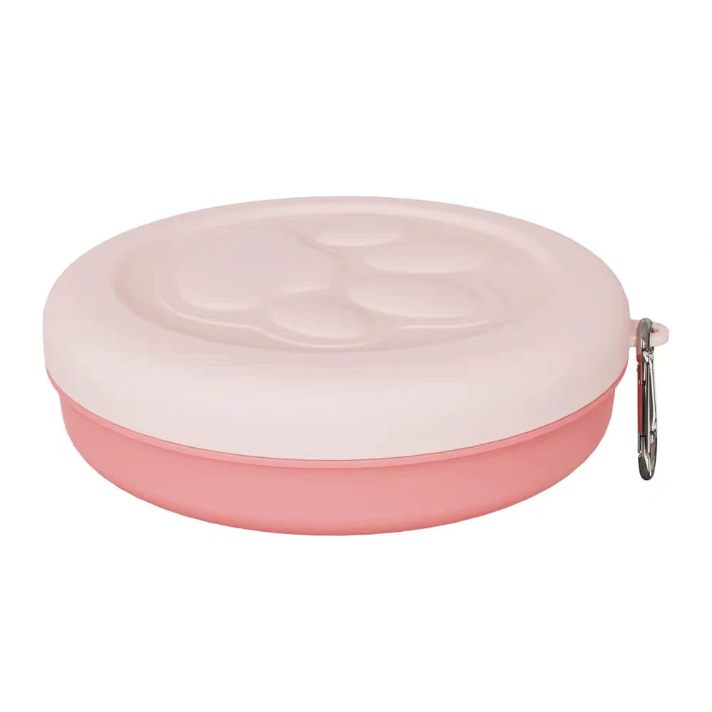 Comedero portátil Go pet (L 15*15*5cm, Rosado)