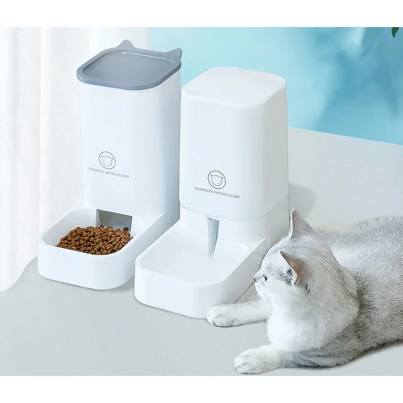 Dispensador de agua y comida White elegant (B- COMIDA  2.1 kg)