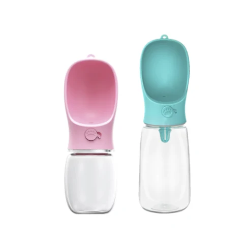 Bebedero portable con botón de activación y bloqueo (A -Sin filtro, 550ml, Azul)