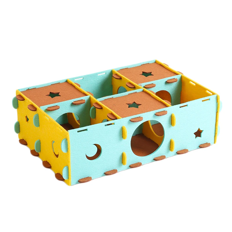 Laberinto de Fieltro para Hamster (M 20*30*10cm, Azul)