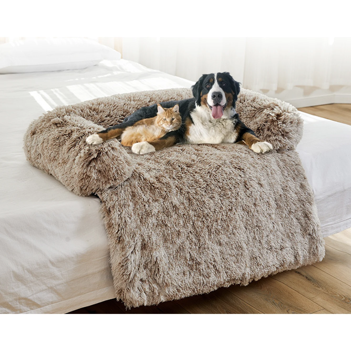 Cama de felpa para sofa